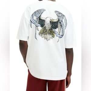 All Saints Soars Crew Neck Oversized T-Shirt Sz M